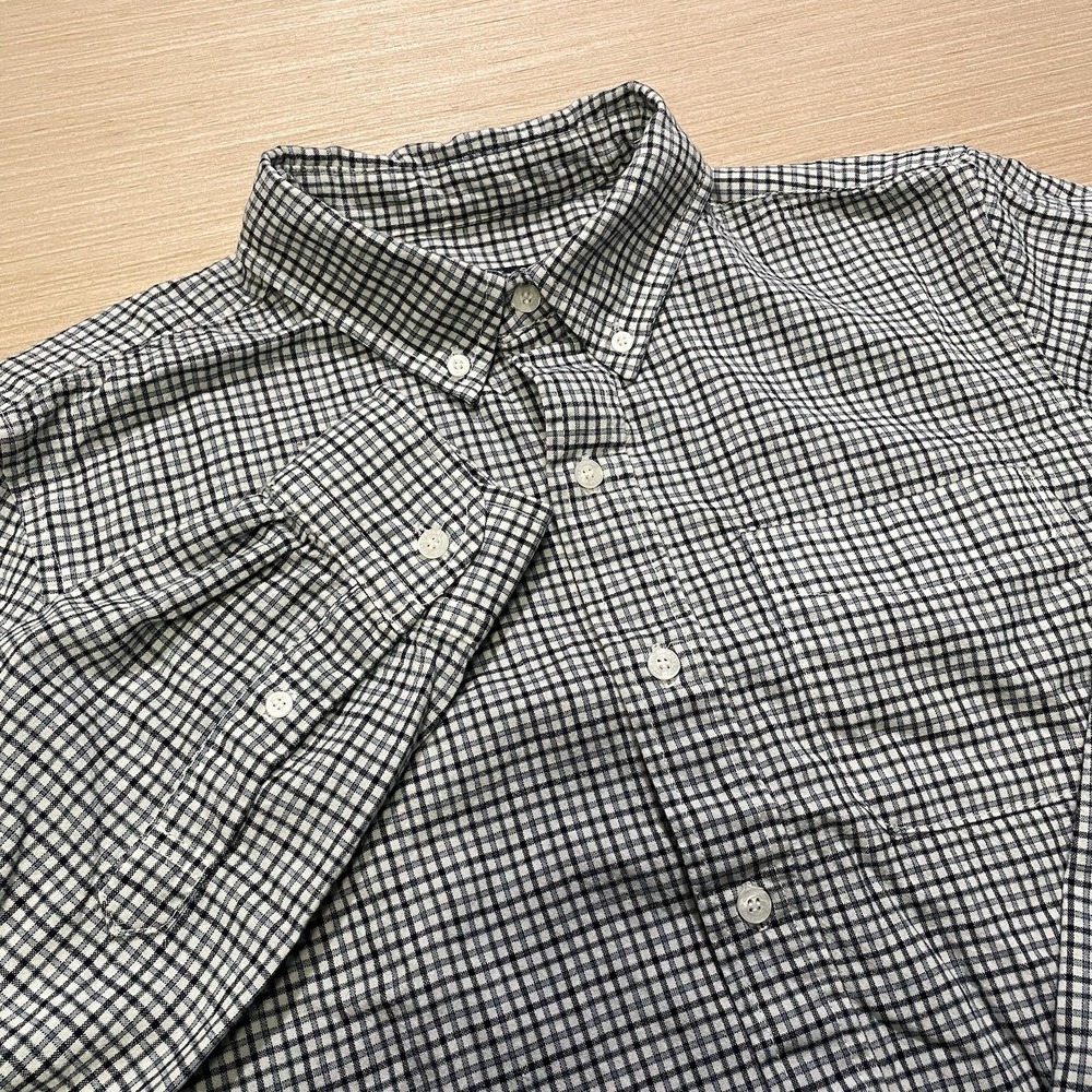 PENDLETON Men Fitted M Blue‎ White Check Virgin Wool Button Down Shirt